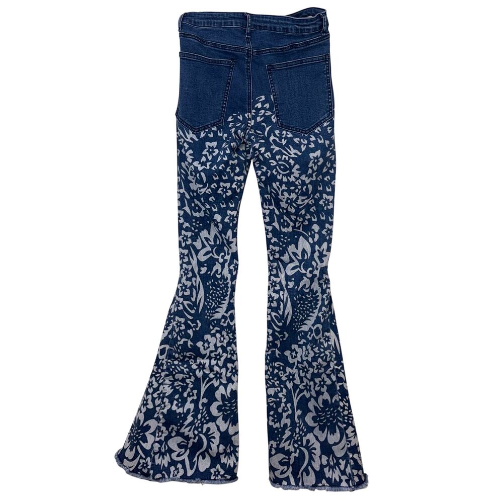 Saints & Hearts Western Cowgirl Wide Flare Stretch Denim Jeans Med - Picture 2 of 9